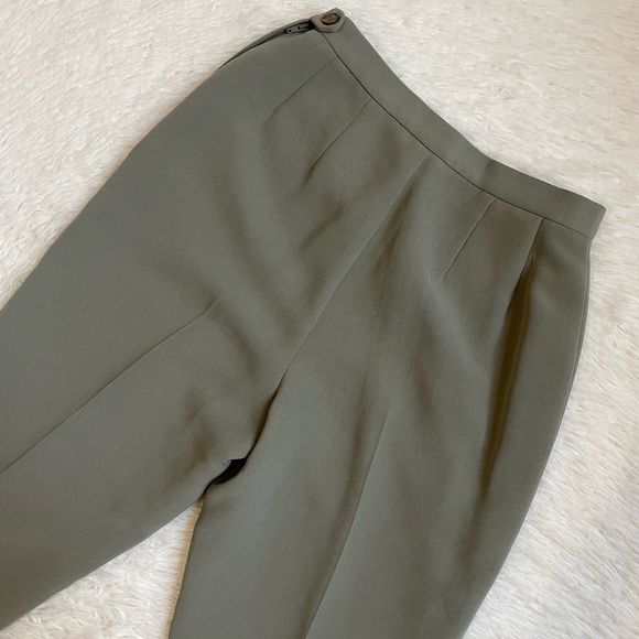 Vintage Larry Levine petite suits green dress pants - Picture 4 of 14